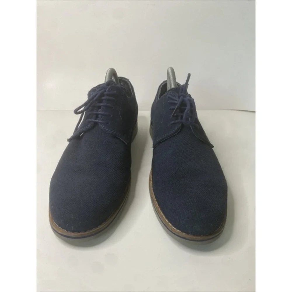 Mauro Alessi Men's Size 9 Oxford Style Dress Shoe. Very‎ Good. Navy Blue Lace Up